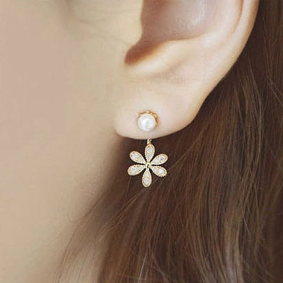 White Flower Earring