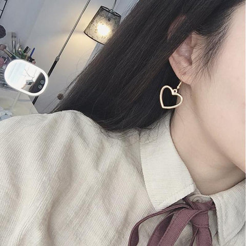 Gold Spiral Long Earrings