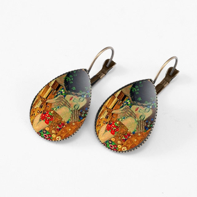 Van Gogh Painting Tear Drop Earring