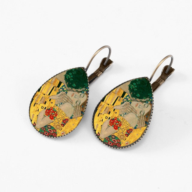 Van Gogh Painting Tear Drop Earring