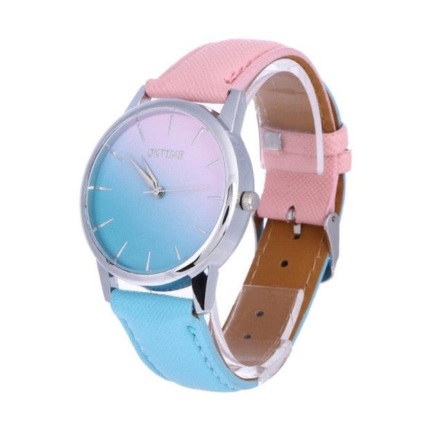 Blue and Pink Color Women Watch