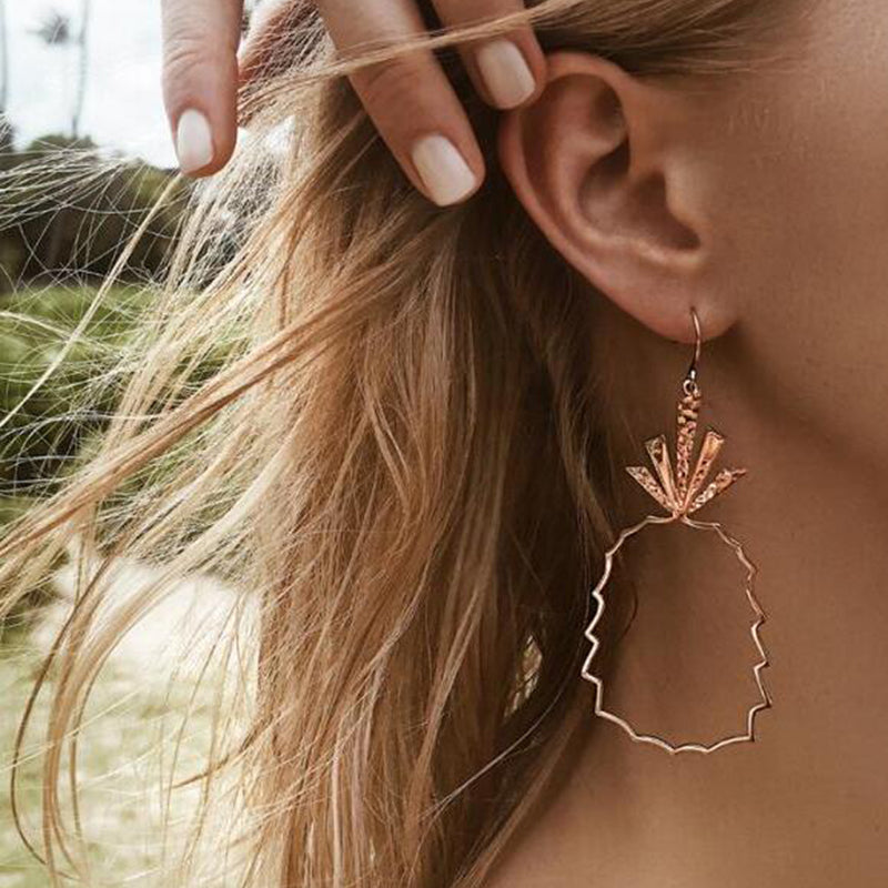 Rose Gold Pineapple Earring