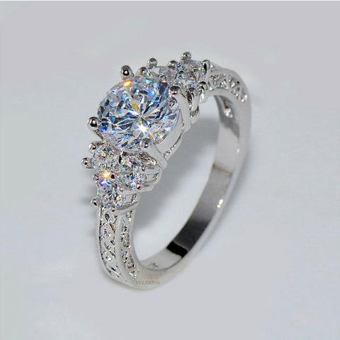 Crystal Silver Ring