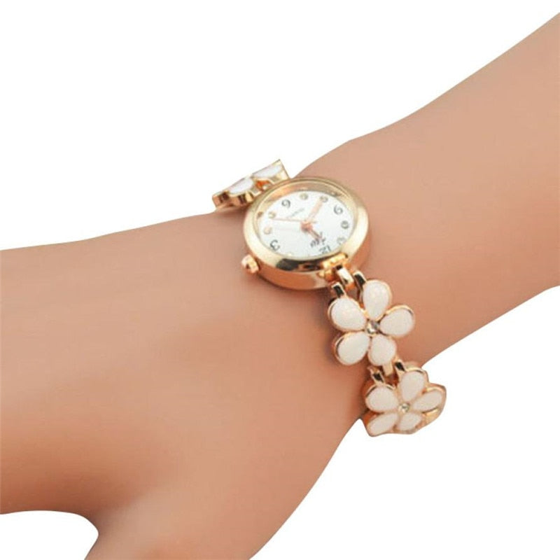 Daisies Flower Bracelet Watch